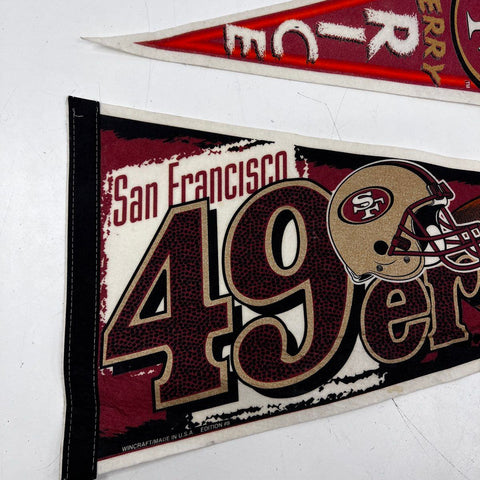NFL Football Pennant Lot WinCraft San Francisco 49ers Jerry Rice 2 Pieces