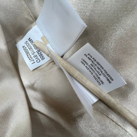 Albert Nipon Women's Dress Jacket Set Gold Metallic Brocade Sheath Size 10