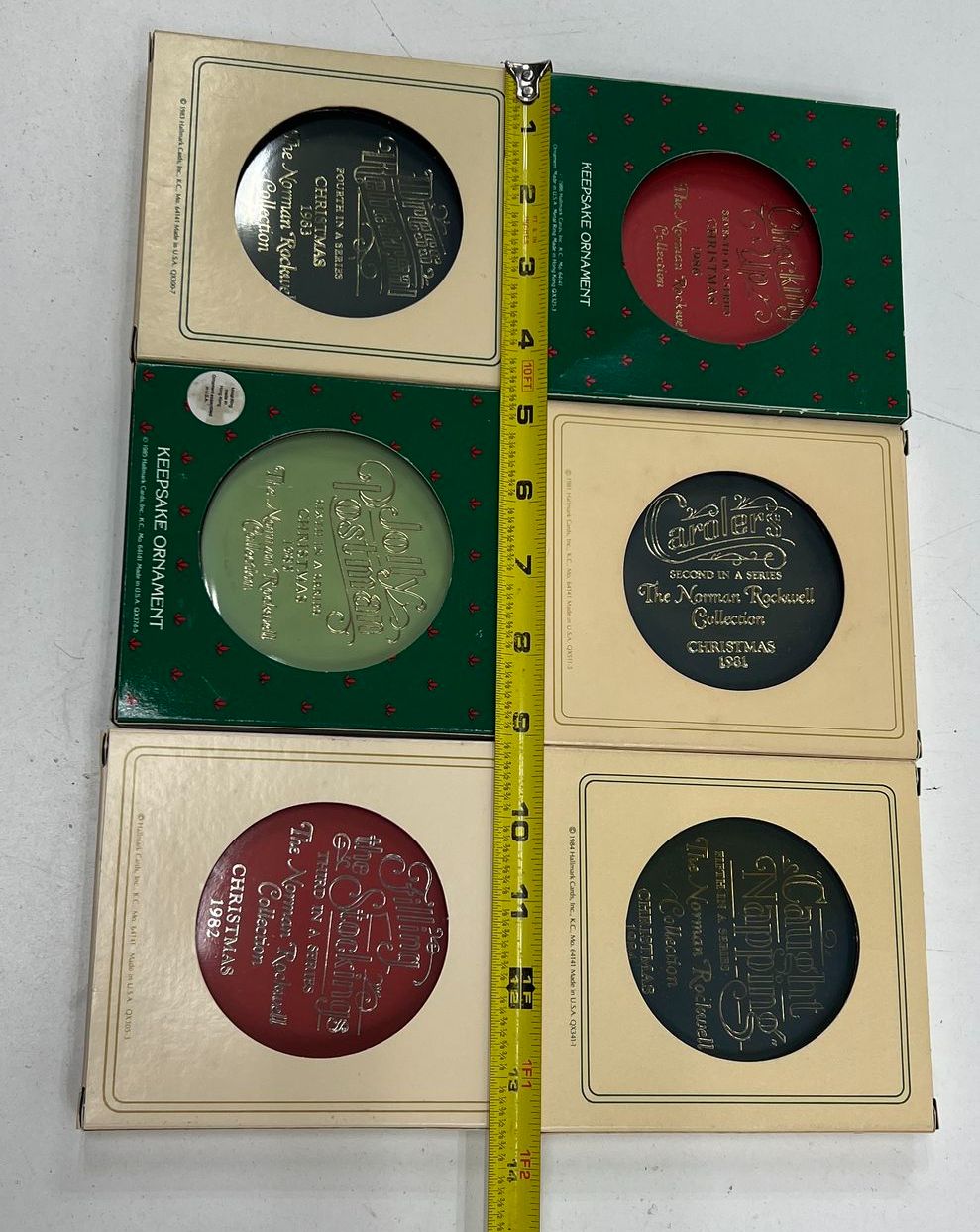 VTG Collectible Hallmark c1980's Collector's Series Norman Rockwell Ornaments
