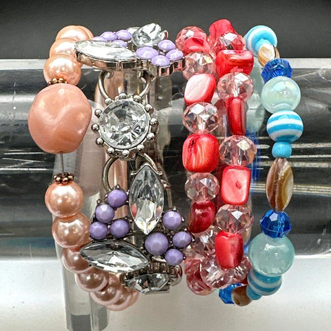 Mixed Costume Jewelry Lot 25+ Pcs Necklaces Earrings Bracelets Vintage Modern