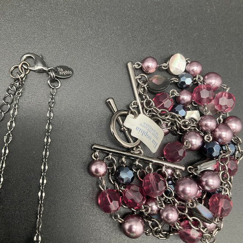 Lia Sophia Fashion Jewelry Lot of 6 Beaded Necklaces Multi-Strand Bracelet