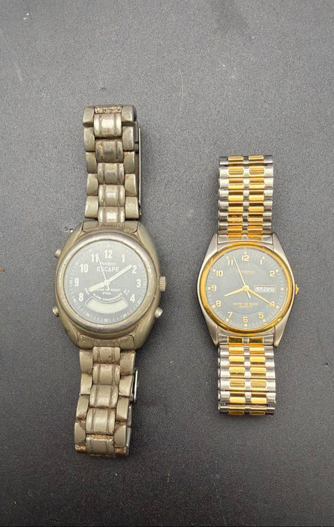 Armitron Mens Watch Lot of 4 Digital and Analog Escape Chronograph Two-Tone