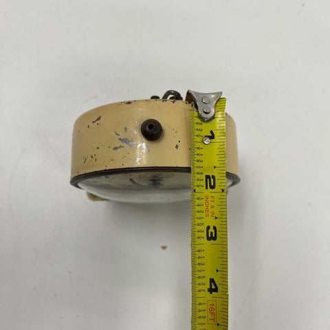Vintage Gilbert Ruler Metal Alarm Clock Art Deco Style Cream