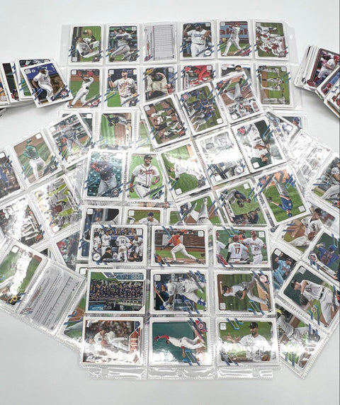 Baseball Card Lot 2021 Topps Mixed MLB Cards Approximately 200 See Photos