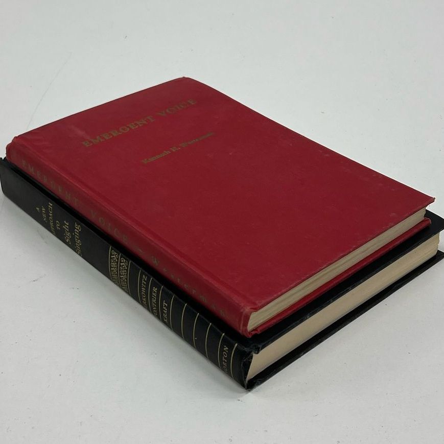 Lot Of 2 Vocal Music Books "Emergent Voice" & "A New Approach to Sight Singing"