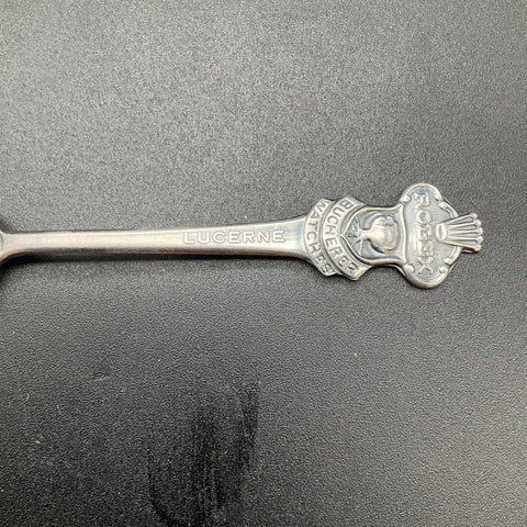 Rolex Bucherer Lucerne Silver Plate Collector Spoon Lion of Lucerne Vintage
