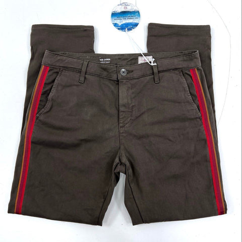 AG Adriano Goldschmied Women's The Caden Trouser Brown Stripe Sz 27 NWT