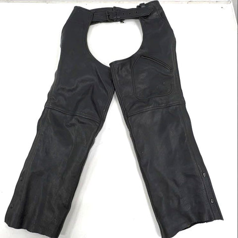 Vintage 90s Antelope Creek Leather Motorcycle Biker Chaps Sz M