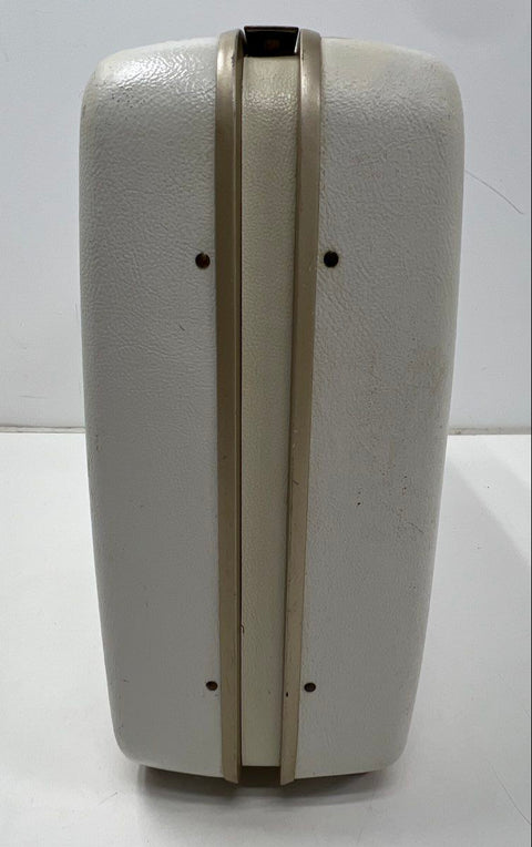 Vintage 1960s Samsonite Horizon Off White Hard Shell Suitcase Luggage 20"