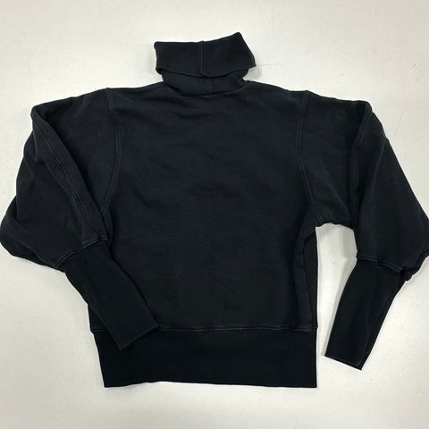Agolde Women's Black High Neck Balloon Sleeve Turtleneck Sweatshirt Size XS