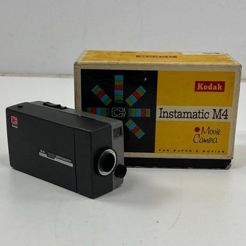 Vintage Kodak Instamatic M4 Super 8 Movie Camera With Box Ektanar 13mm Lens