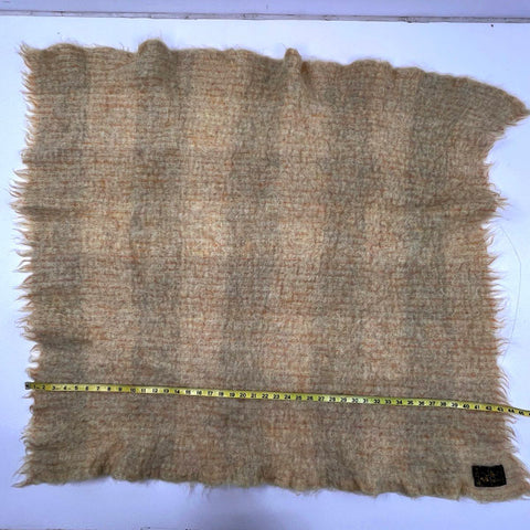 Vintage Royal Scot Mohair Wool Blanket Plaid Made in Great Britain 44x42