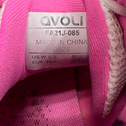 Avoli FA21J-085 White Pink Blue High Top Basketball Sneakers Women's Size 8.5