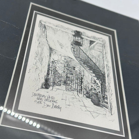 Don Davey New Orleans Prints Set 2 Demarchy Patio Royal Street 1976 10x8 Signed