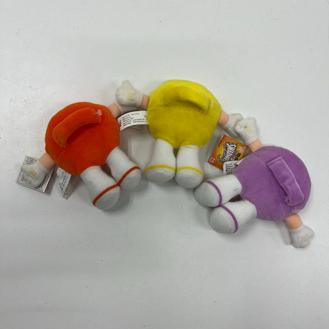 1998 M&M's Swarmees Plush Lot 3 Yellin Yellow Orville Orange Lisa Lilac