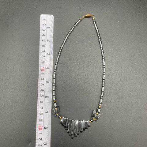 Vintage Hematite Beaded Necklace Lot of 8 Mixed Styles Choker Heart Pendant