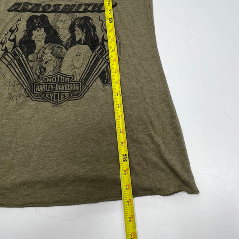 Harley-Davidson Aerosmith 2021 Graphic Tank Top Raw Hem Sz M
