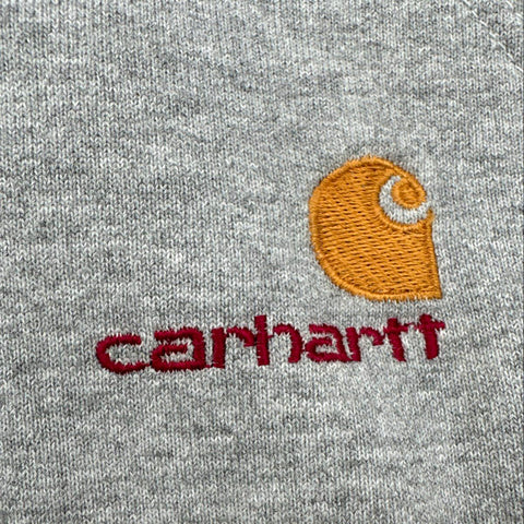 Vintage 90s Carhartt Thermal Lined Zip Up Hoodie Vest Gray Sz L