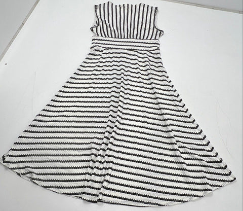 Max Studio Women's Black White Striped Sleeveless V-Neck Maxi Dress NWT Sz XS