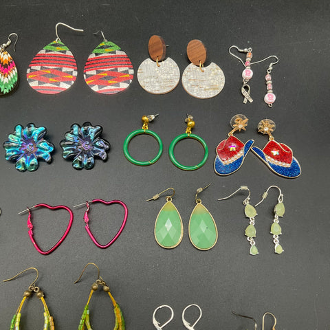 Costume Earrings Wearable Jewelry Lot of 25 Pairs Boho Beaded Statement Drop