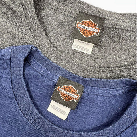 Vintage 2000s Harley Davidson Omaha HOG Chapter T-Shirt Lot 2 Double Stitch 3XL