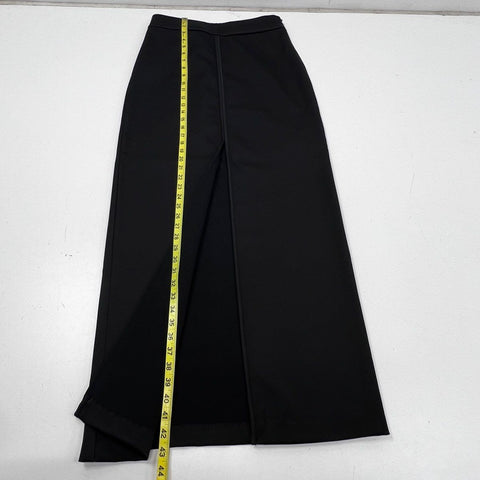 Ann Taylor Women's Black Maxi Skirt High Front Slit Polyester Sz 4 NWT