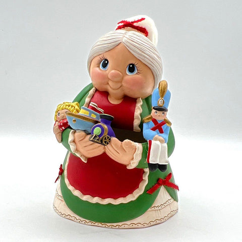 Vintage Mrs Claus Ceramic Figurine Christmas Holiday Decor Hand-Painted 6 Inch