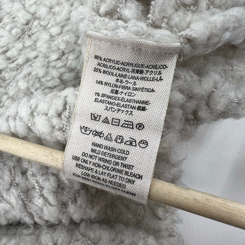 Free People Women's Gray Homecoming Chunky Knit Boucle Open Front Cardigan M/L