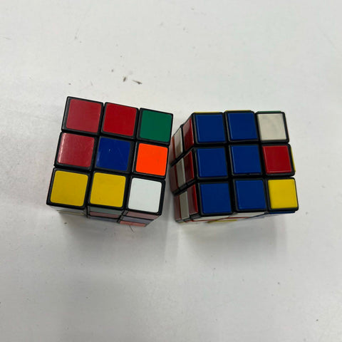 Vintage Rubik's Cube 3x3x3 Puzzle Lot of 3 + Sealed Keychain Taiwan