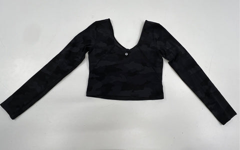 Lululemon Women's Activewear Lot 3 Camo Crop Top Strappy Tank Navy Leggings Yoga