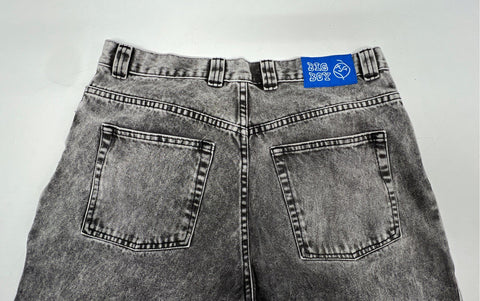 Polar Skate Co. Men's Big Boy Jeans Gray Acid Wash Baggy Loose Fit Denim 36x29