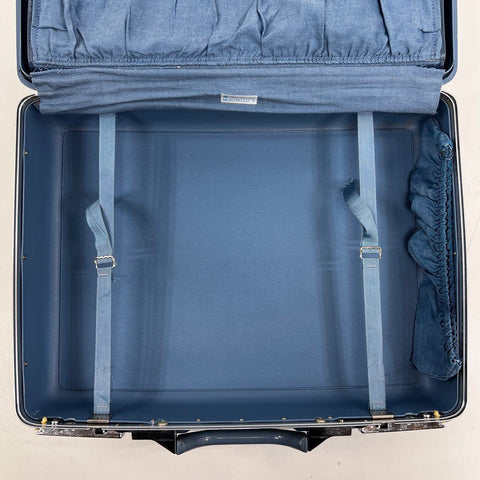 Vintage Samsonite Montbello II Blue Hard Shell Suitcase Travel Luggage 21x16x7