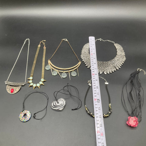Fashion Statement Necklace Lot of 8 Boho Tribal Bib Collar Pendant Styles