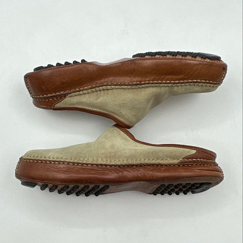 Cole Haan Country Women's Suede Leather Pebble Sole Driving Mules Size 7 B