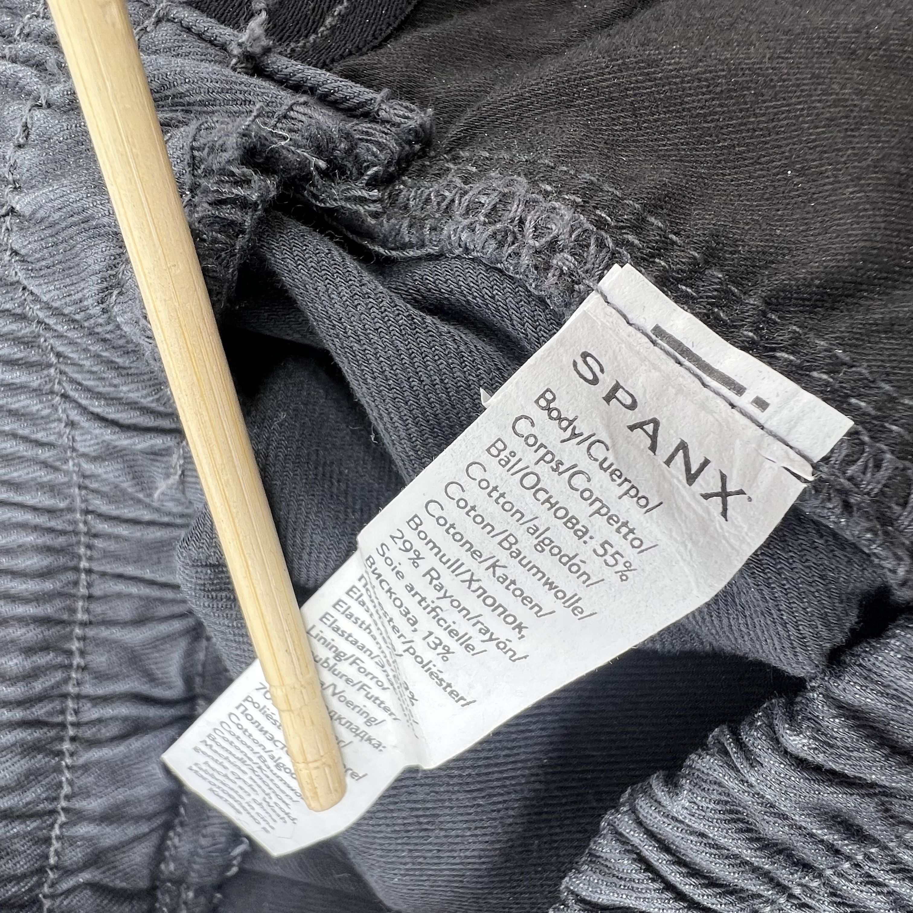 NWT Spanx Stretch Twill Cargo Jogger Washed Black Pant Size Medium