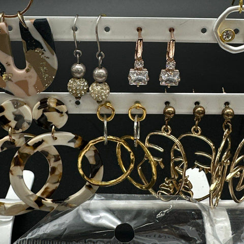 Fashion Earrings Jewelry Lot Mixed Styles Hoops Dangles Studs Acrylic 25+ Pairs