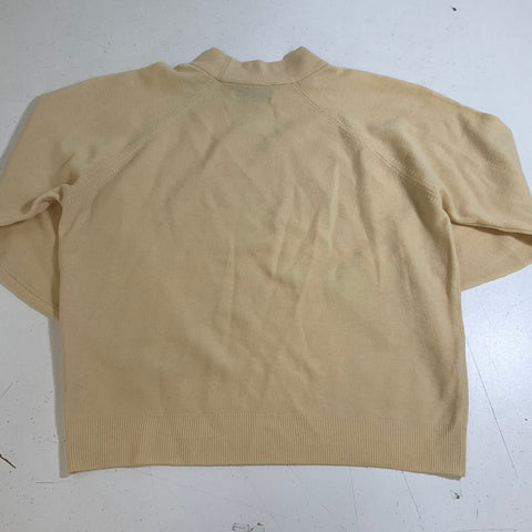 Byford Beige Vintage 80s Pure New Wool Crewneck Sweater Men's L