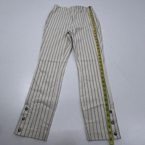 Rag & Bone Women's Pinstripe Slim Ankle Pants White Black Sz 0