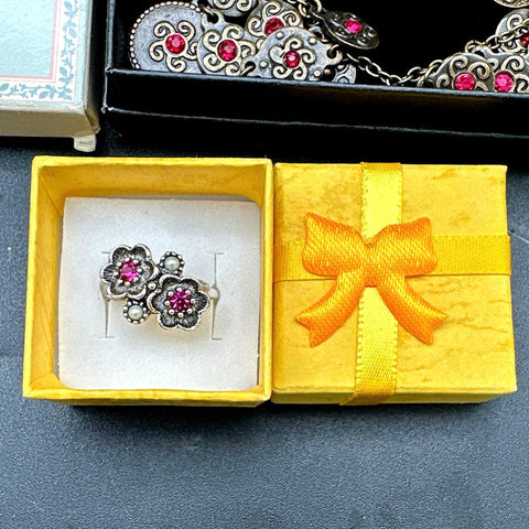 Vintage Avon Costume Jewelry Lot Cinderella Slipper Coin Set Star Ring 4pc