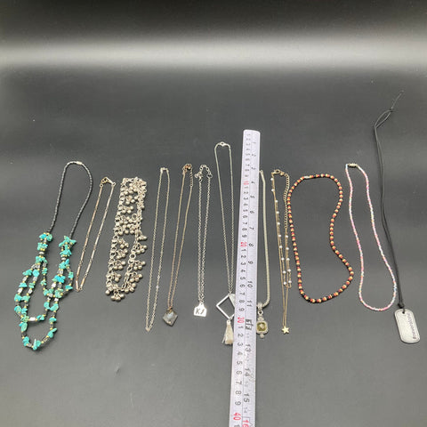 Mixed Style Fashion Jewelry Lot 12 Necklaces Turquoise Bell Fringe Pendants