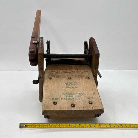 Antique White Mop Wringer Co Wood Cast Iron No 2 Mop Wringer Early 1900s