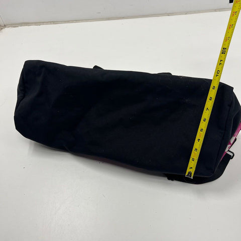 Vintage Y2K LL Bean Pink Black Hawaiian Print Hibiscus Duffel Bag Travel Gym