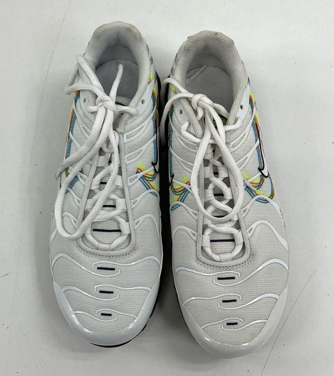 Nike Air Max Plus 3D Swoosh White Multi-Color Running Shoes Size 5.5Y