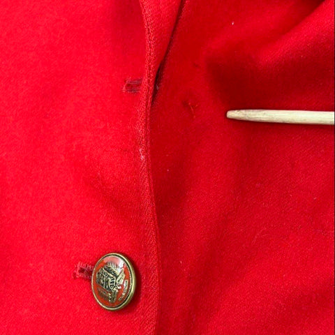 Vintage 80s Pendleton Red 100% Wool Blazer Jacket Made in USA Sz 18