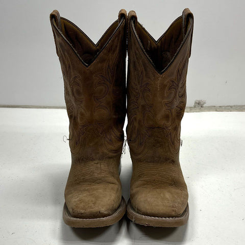 Laredo 7835 Brown Leather Square Toe Western Cowboy Boots Men's Size 7.5 D