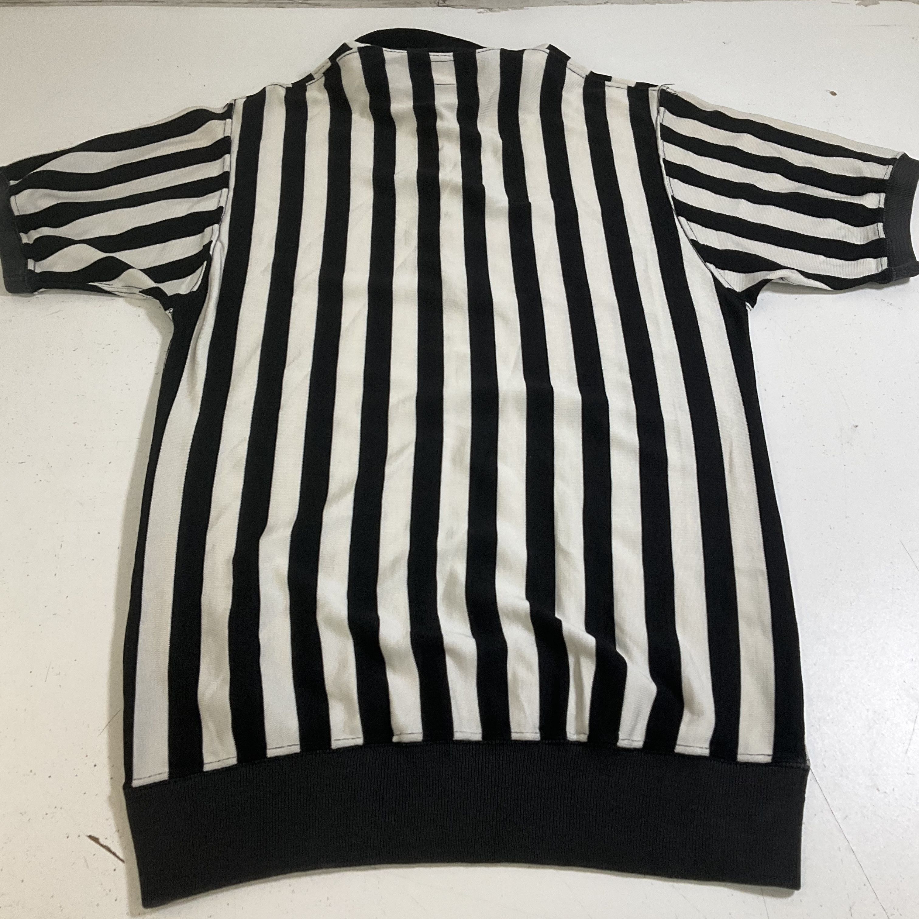 Vintage 70s Wilson Referee Striped Quarter Zip Shirt Made in USA Talon L
