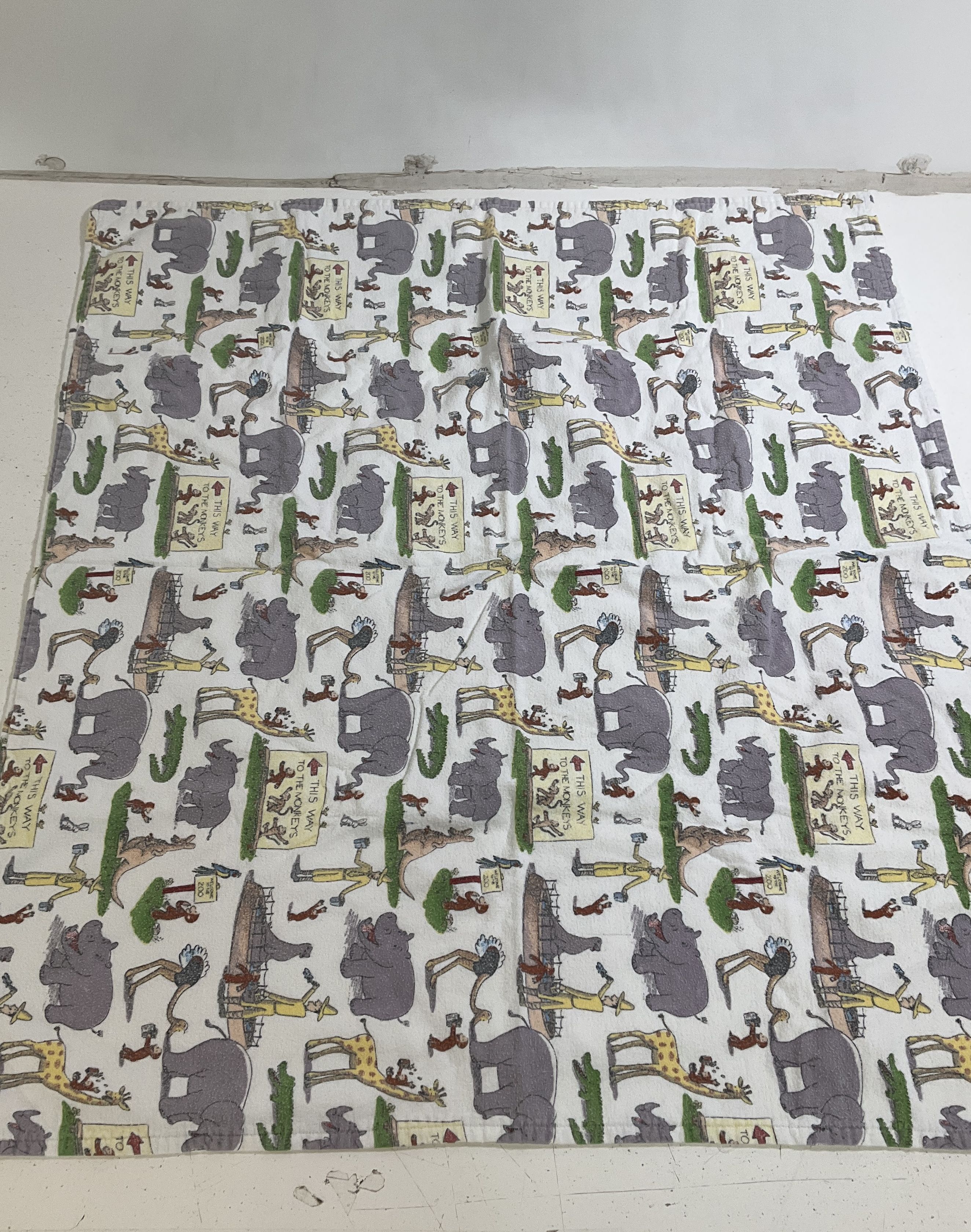 Curious George Flannel Baby Blanket The Man in The Yellow Hat Zoo Animal