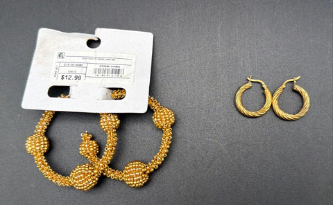 Fashion Jewelry Lot 26 Pairs Gold Tone Earrings Sugarfix by Baublebar Hoops