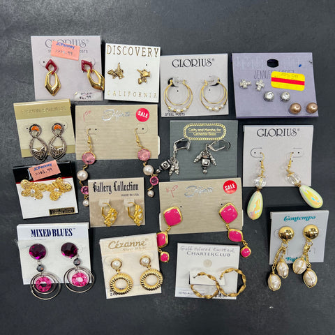 Vintage 80s 90s Costume Earring Lot of 15 JCPenney Charter Club Cézanne