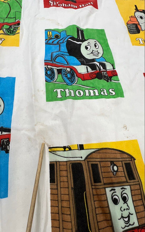 Vintage 90s Thomas and Friends Character Grid Twin Sheet Set Sz Twin